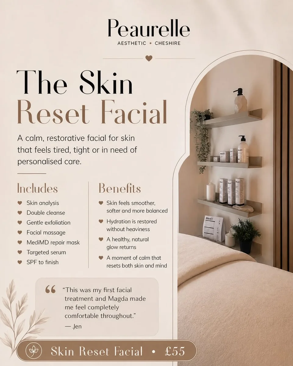 Peaurelle Skin Reset Facial launch card